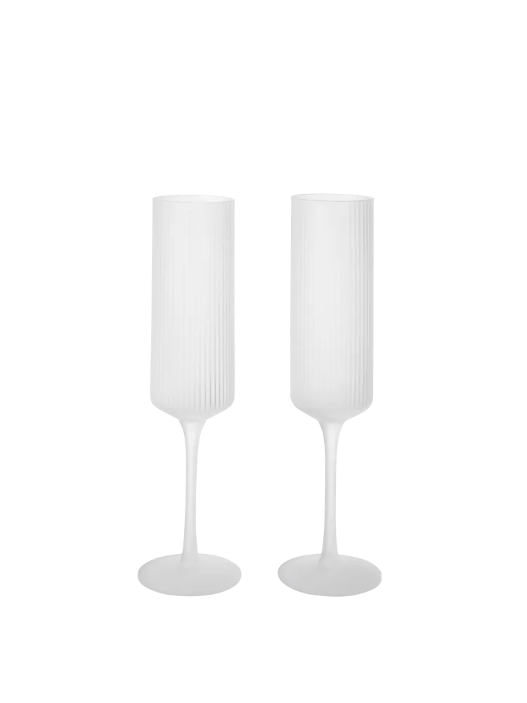 Ripple Champagne Flutes - Place 2 - Frosted