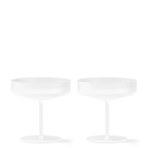 Ripple Champagne Saucers - Set 2 - Matte