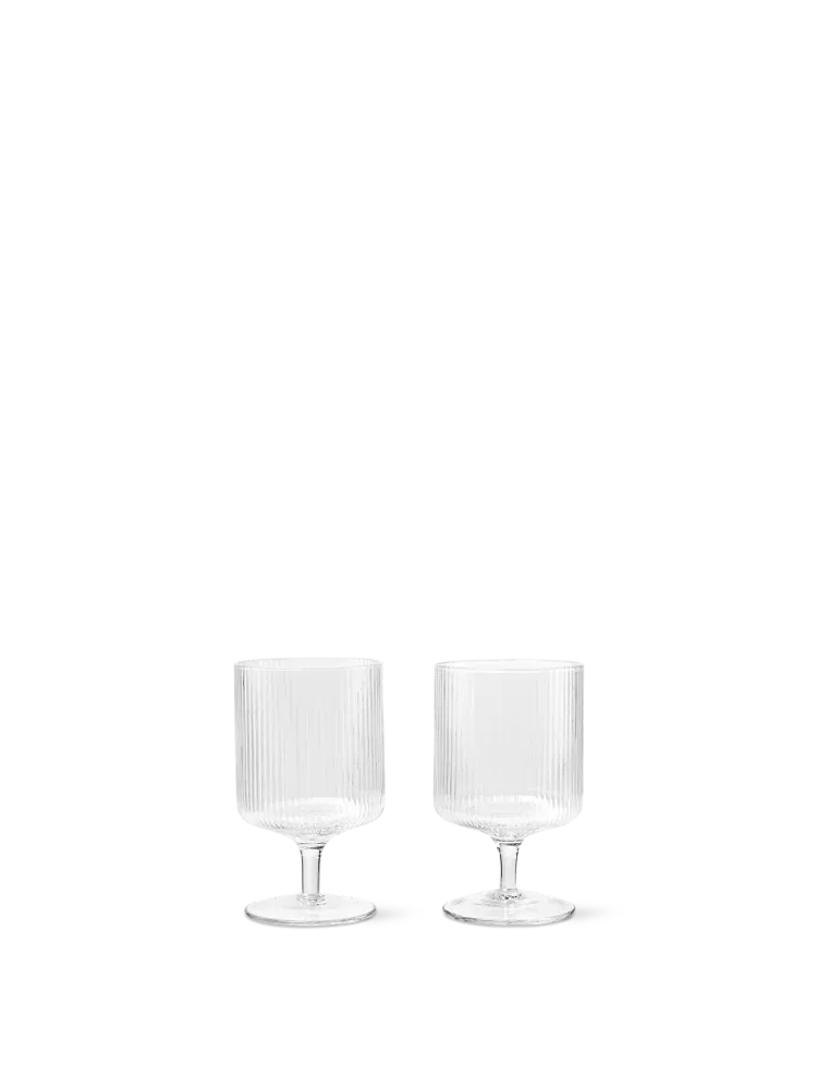Ripple Wine Glasses - Adjust 2 - Clear