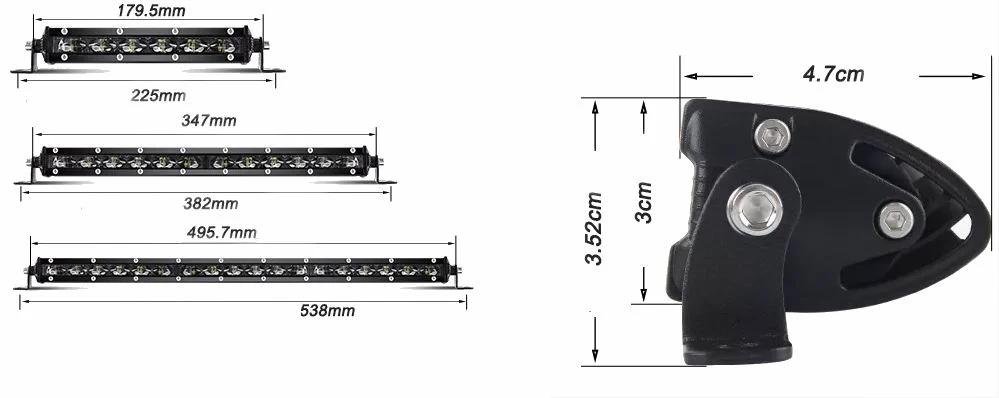 2 Rækkers 6D LED Lys Bro / Vivid bar 36 - 72 - 108 watt