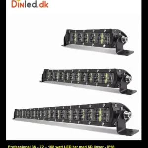 2 Rækkers 6D LED Lys Bro / Vivid bar 36 - 72 - 108 watt