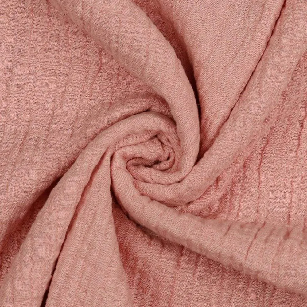 ROSA DOUBLE GAUZE ØKOLOGISK MUSSELIN – BLØD OG ÅNDBAR
