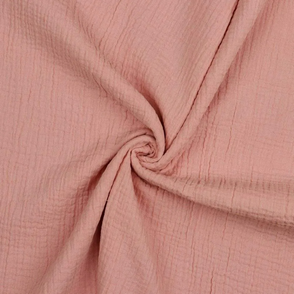 ROSA DOUBLE GAUZE ØKOLOGISK MUSSELIN – BLØD OG ÅNDBAR