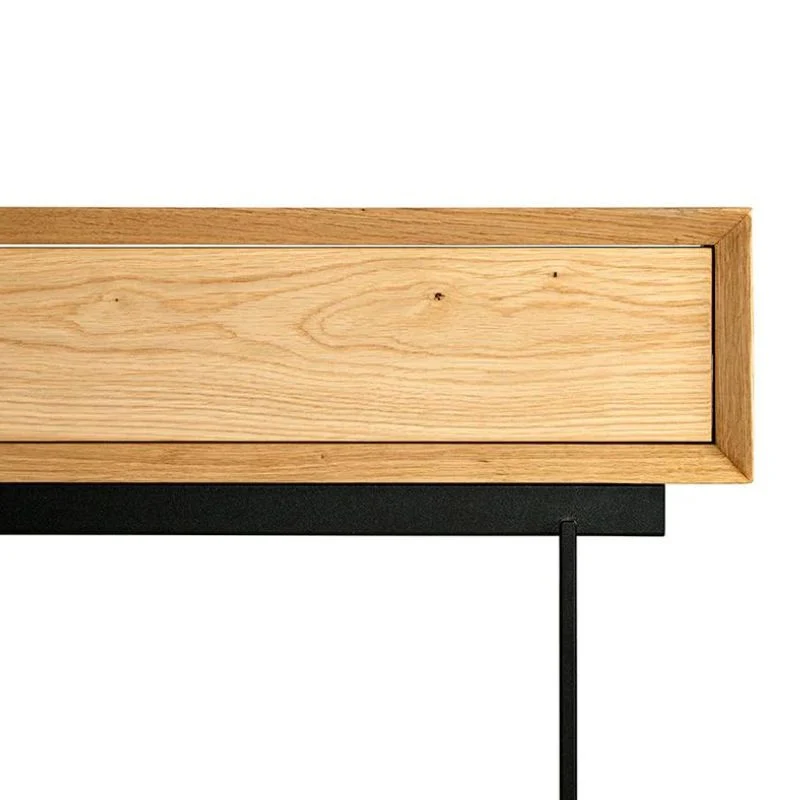 Rosto konsolbord i massiv egetræ med 2 skuffer Flere størrelser 100x35x85