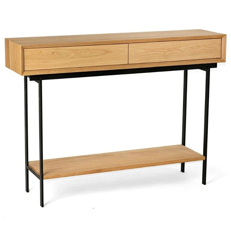 Rosto konsolbord i massiv egetræ med 2 skuffer Flere størrelser 100x35x85