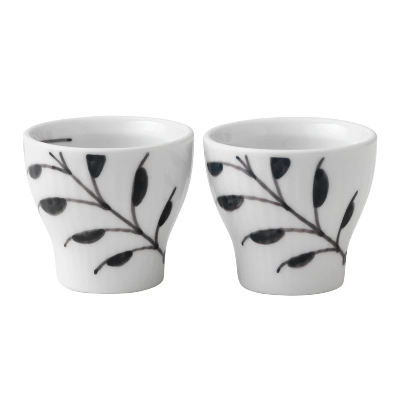 Royal Copenhagen Onyx Mega Riflet æggebægre 2 stk