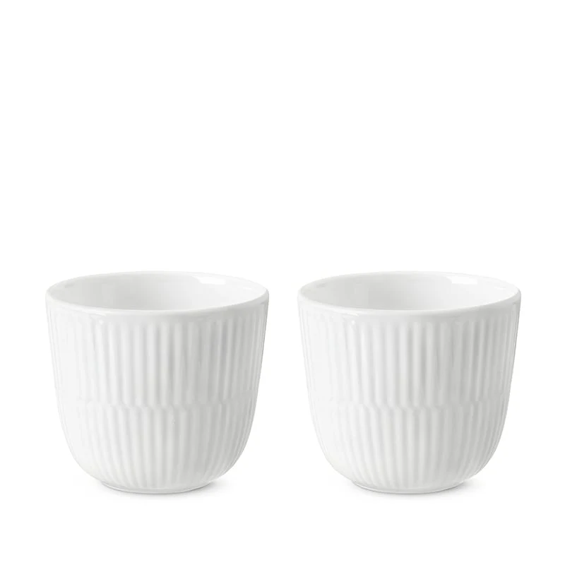 Royal Copenhagen Snow Riflet lysestage hvid 2 stk.