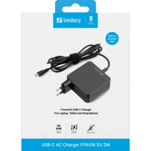 Sandberg USB-C-PORT AC Charger PD65W EU 2M
