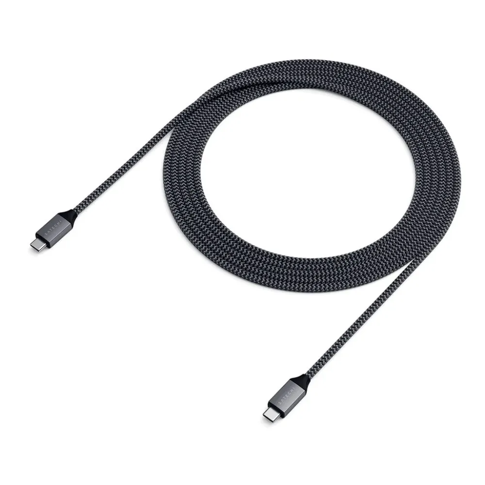 Satechi USB TYPE-C Til USB-C Kabel 100W - 2m - Space Grey