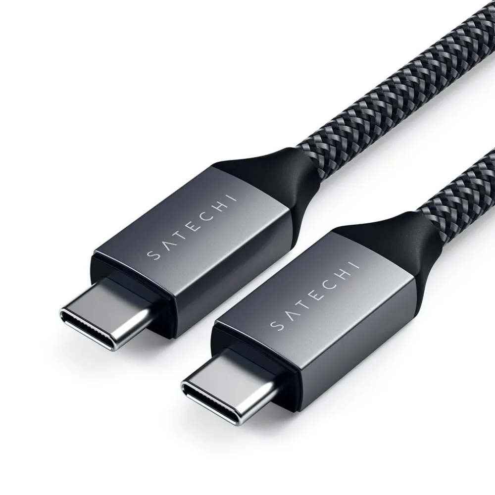 Satechi USB TYPE-C Til USB-C Kabel 100W - 2m - Space Grey