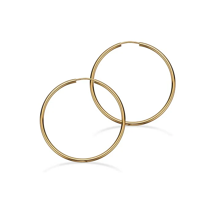 Scrouples - Forgyldte creoler med vridlås, 40 mm - 190702