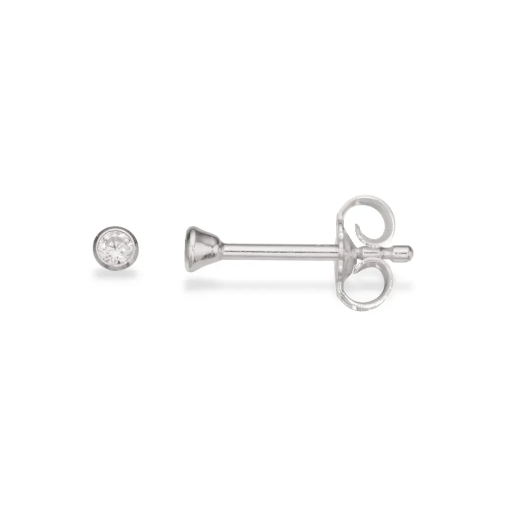 Scrouples - Sølv øreringe med sten, 2mm - 112012