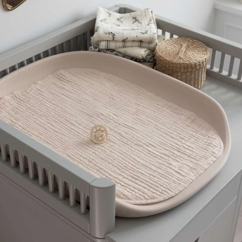 Sebra Pusleunderlag - 6-lags - 2 stk. - Muslin - Birchbark Rose