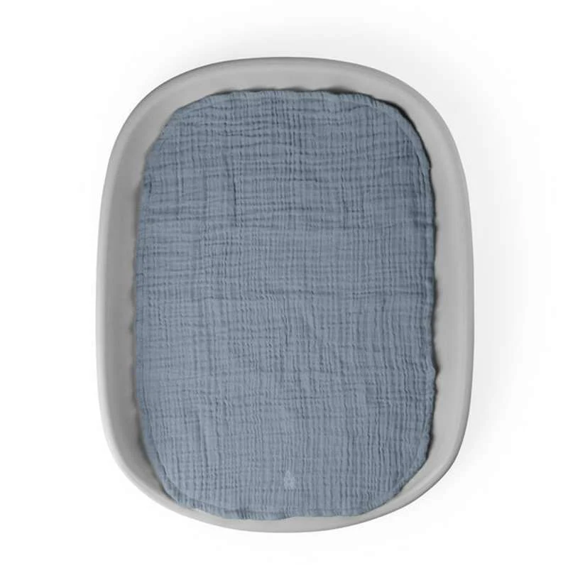 Sebra Pusleunderlag - 6-lags - 2 stk. - Muslin - Forest Lake Navy