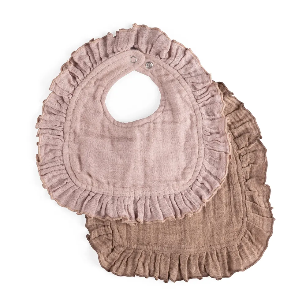 Sebra Savlesmække 2-pak, Musselin - Rosa/Brun