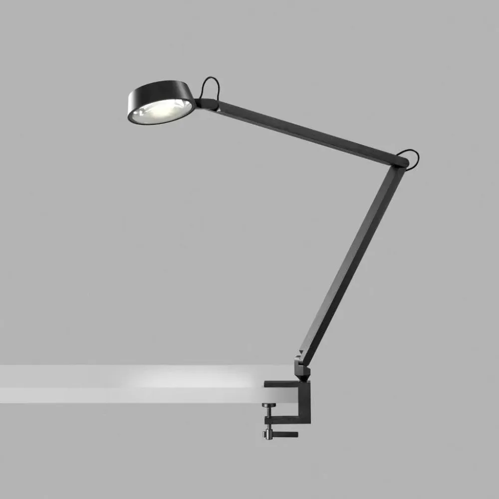 Shadowy T2 Bordlampe m/ klemme Carbon Sort - Light-Point