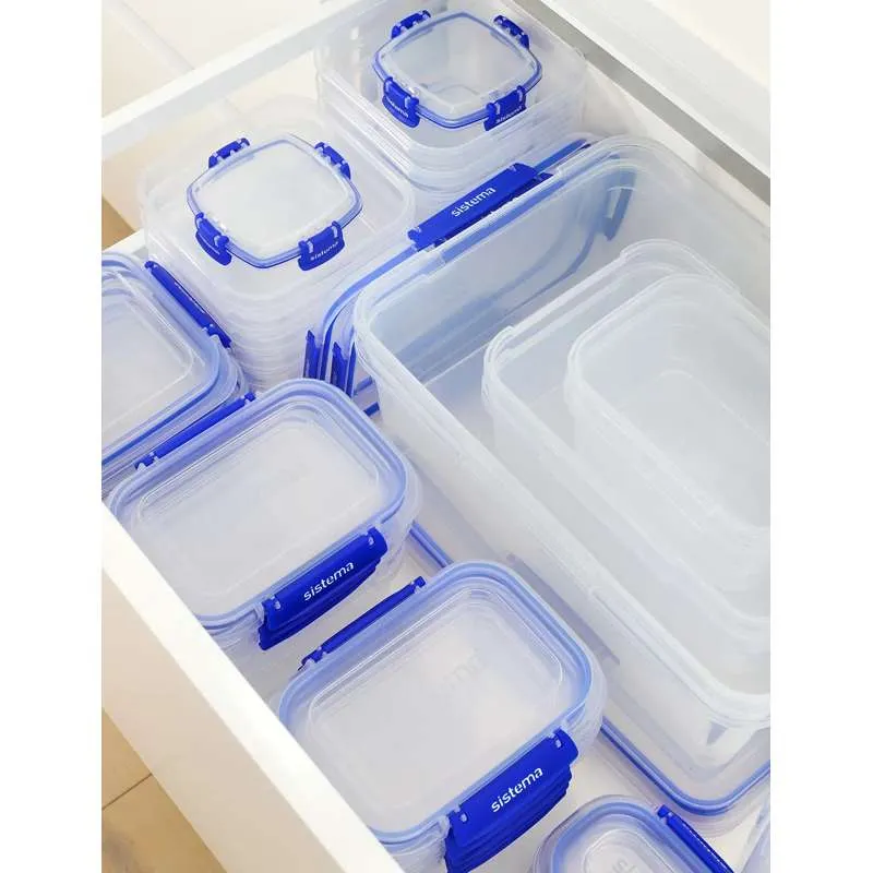 Sistema Madopbevaring - Klip It Plus - Rectangle - 3-Pak - 2.2L - Blå