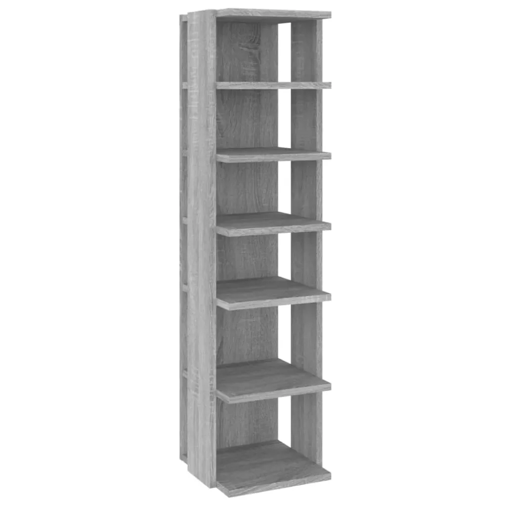 Skoreoler 2 Stk. 27,5X27X102 Cm Indbygget Træ Grå Sonoma-Eg