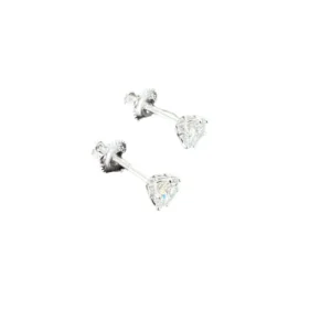 SØLVØRESTIKKER BELAGT MED PLATIN 2 x 0,50 CT MOISSANITE