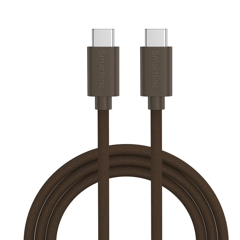Smartline (60W) USB-C til MODERN USB Braidy Kabel 2m - Mørkebrun