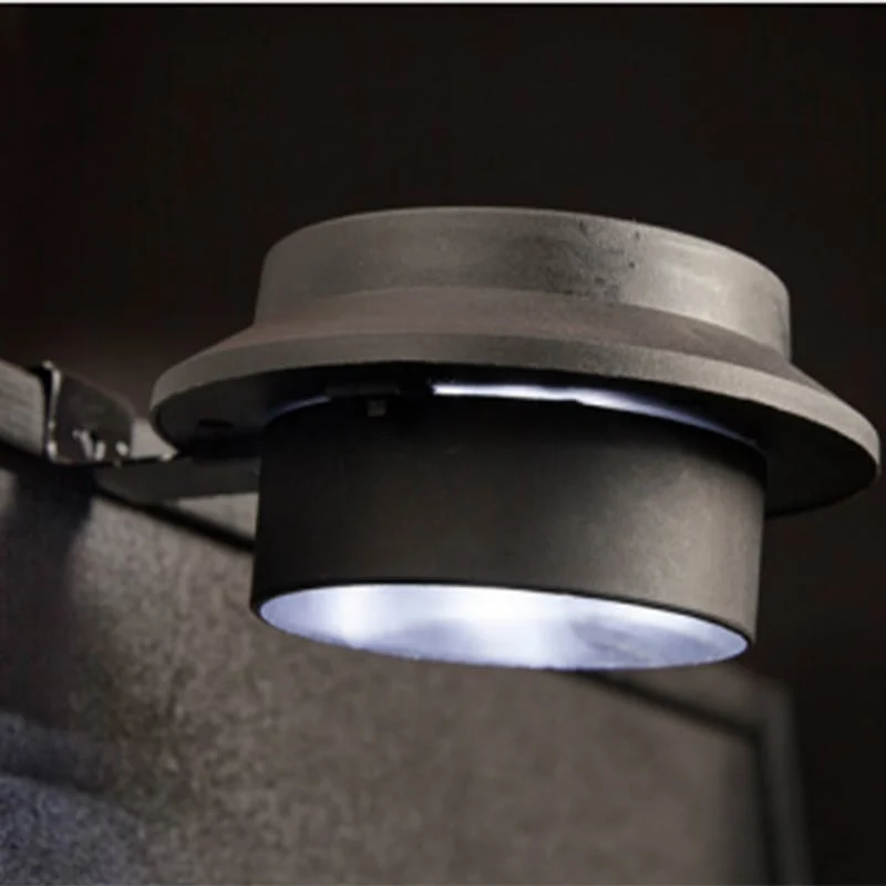 Solcellelampe til tagrende 2 stk. onyx 17x12x6 cm