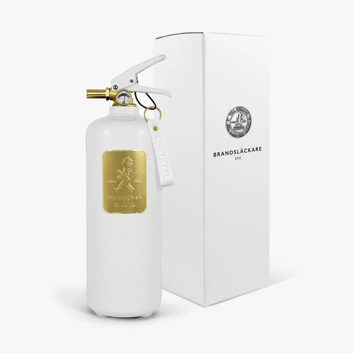Solstickan Brandslukker hvid/guld 2 kg