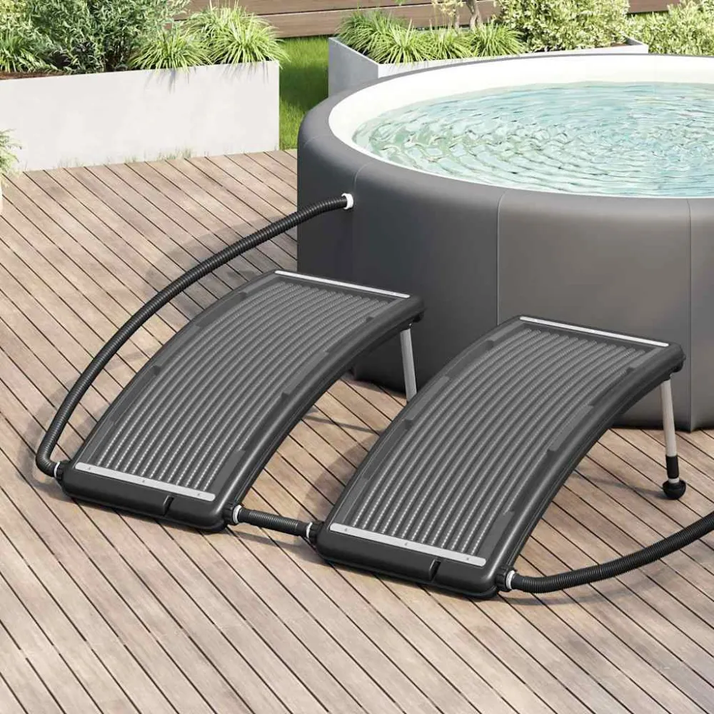 solvarmere til pool 2 stk. 110x65 cm buet