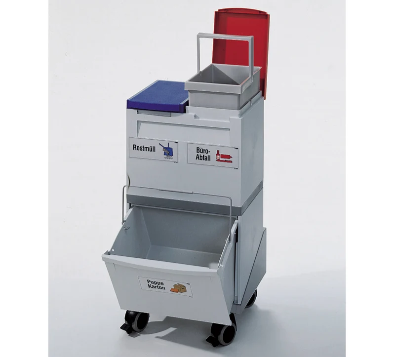 Sorterings-station - 2 x 15 Liter + 1 x 30 Liter - Vogn