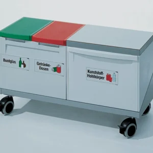 Sorterings-station - 2 x 15 Liter + 1 x 30 Liter - Vogn
