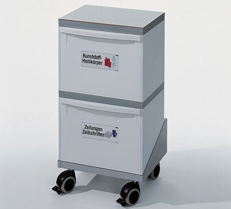 Sorterings-station - 2 x 30 Liter - Vogn