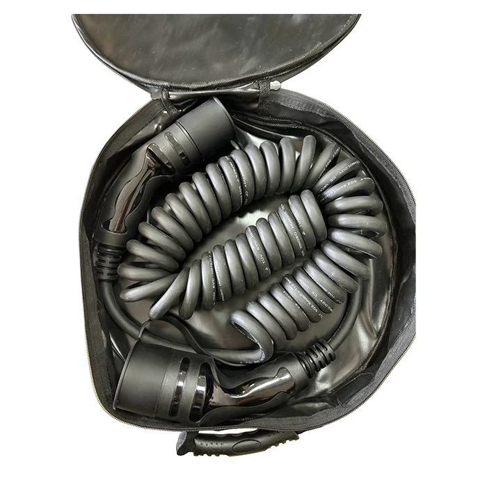 Spiral ladekabel til elbil – Type 2, 32A, 3-faset, 5 meter (op til 22 kW)