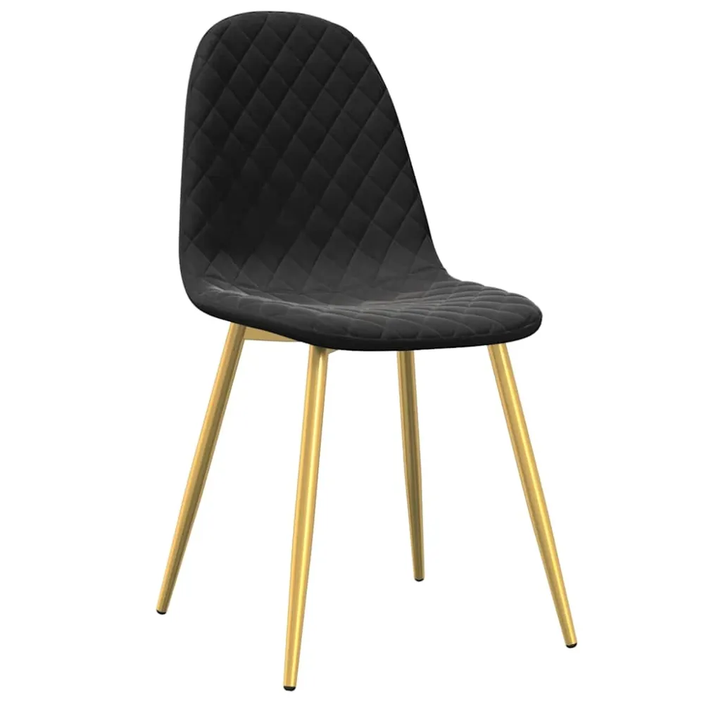 spisebordsstole 2 stk. fløjl midnight