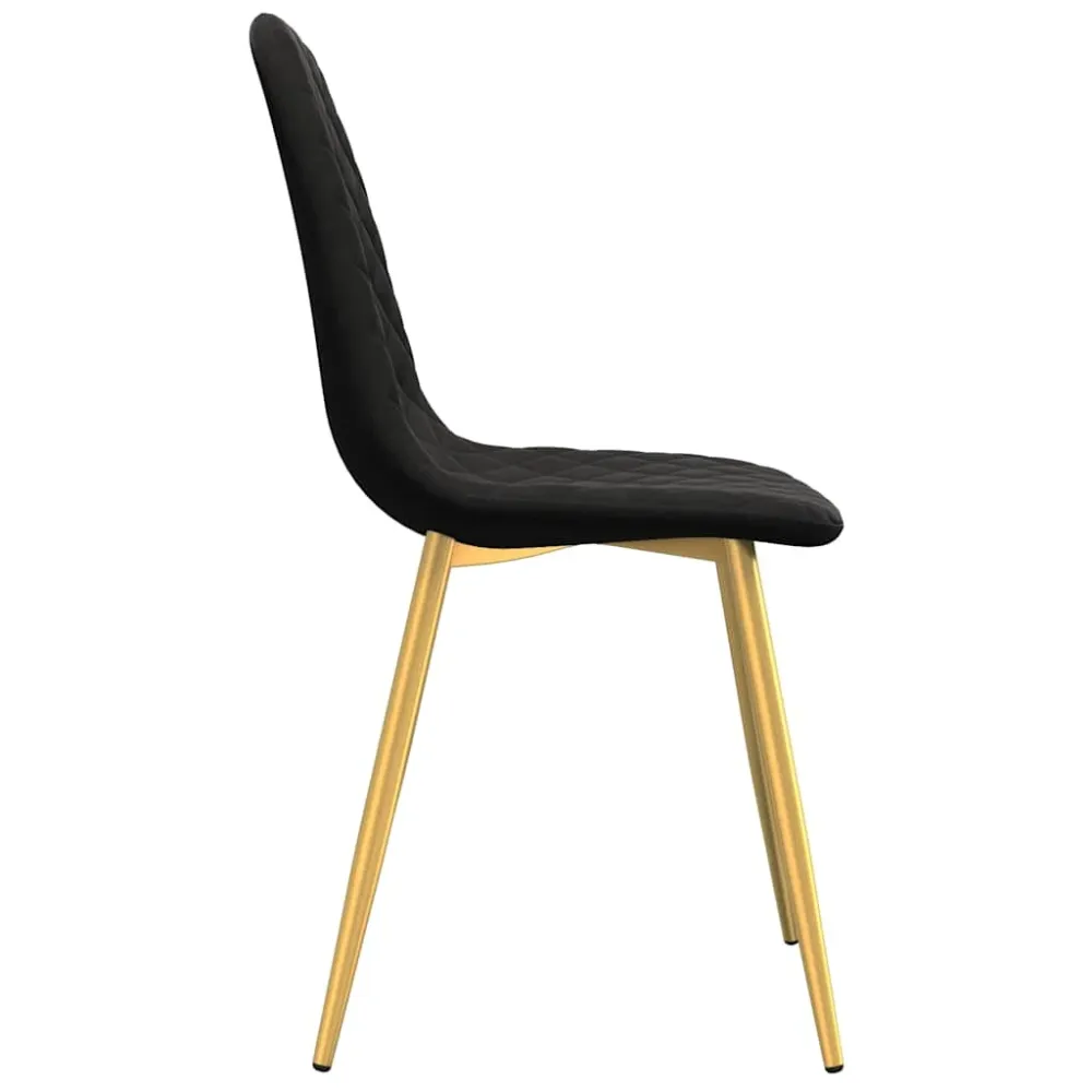 spisebordsstole 2 stk. fløjl midnight