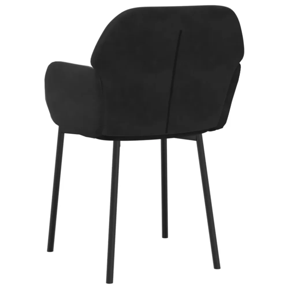 spisebordsstole 2 stk. fløjl onyx