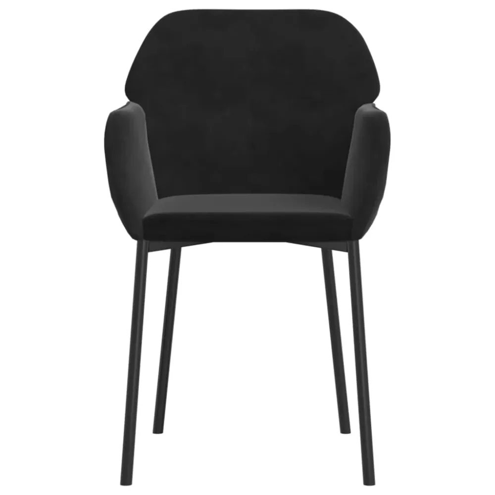 spisebordsstole 2 stk. fløjl onyx