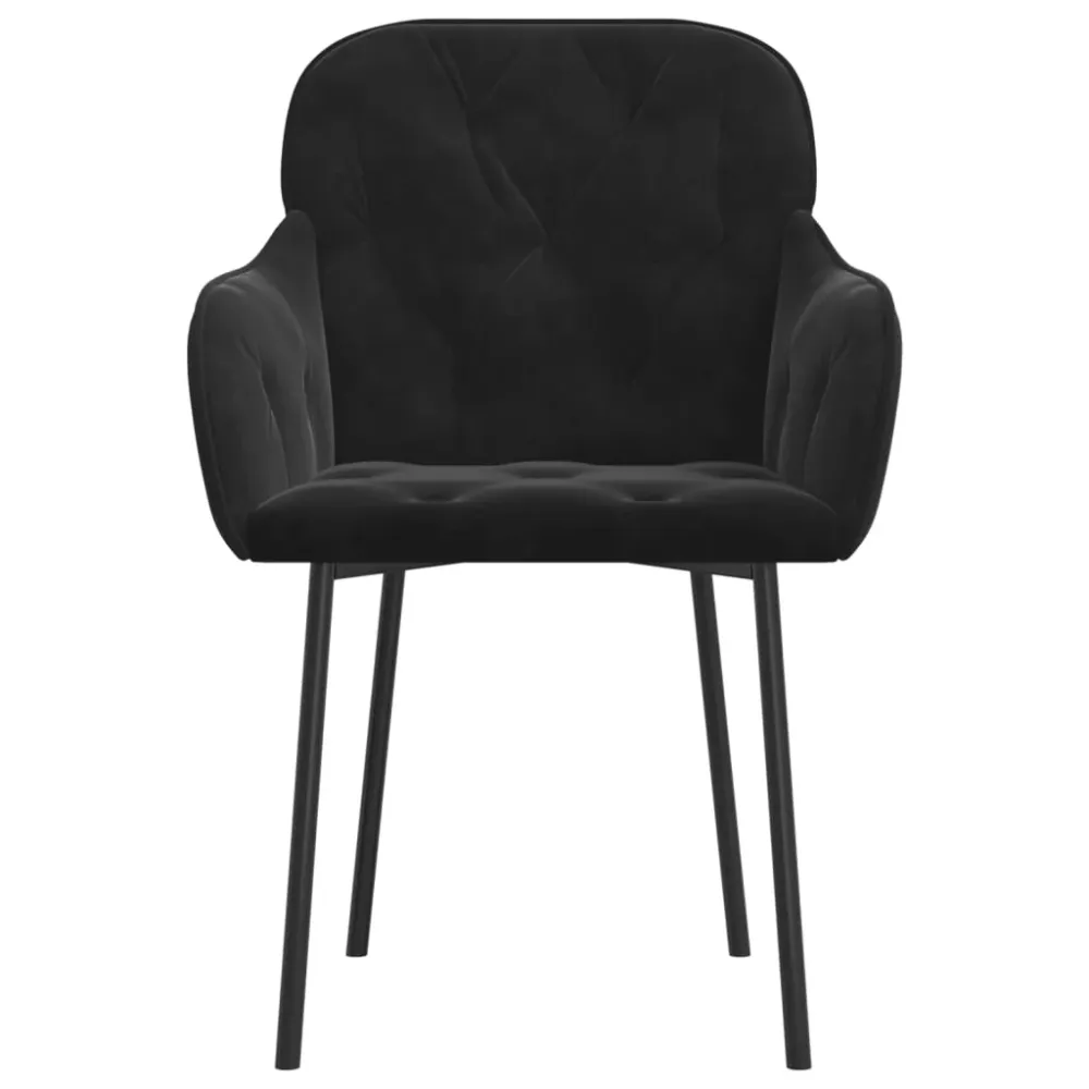 spisebordsstole 2 stk. fløjl onyx from Florida