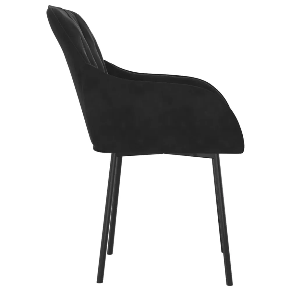 spisebordsstole 2 stk. fløjl onyx from Florida