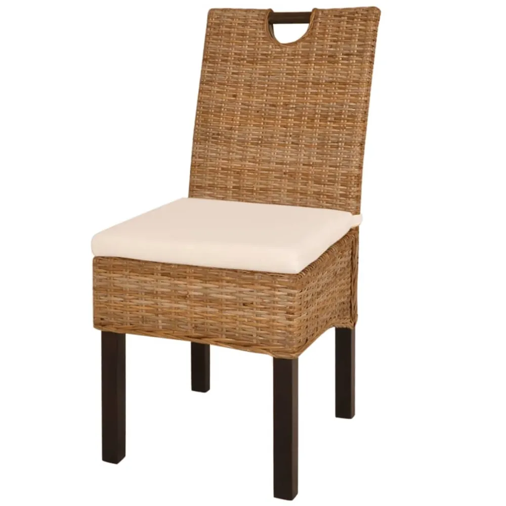 Spisebordsstole 2 Stk. Kubu-Rattan Mangotræ 2