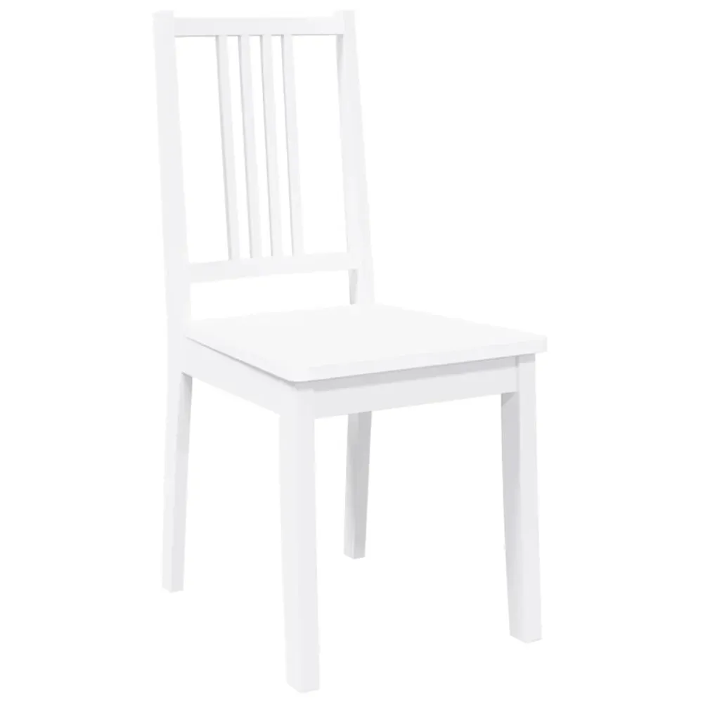 spisebordsstole 2 stk. massivt gummitræ ivory