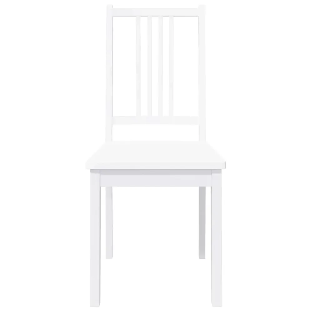 spisebordsstole 2 stk. massivt gummitræ ivory