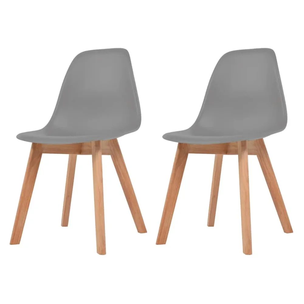 spisebordsstole 2 stk. plastik grå 2-Year Waterproof Warranty