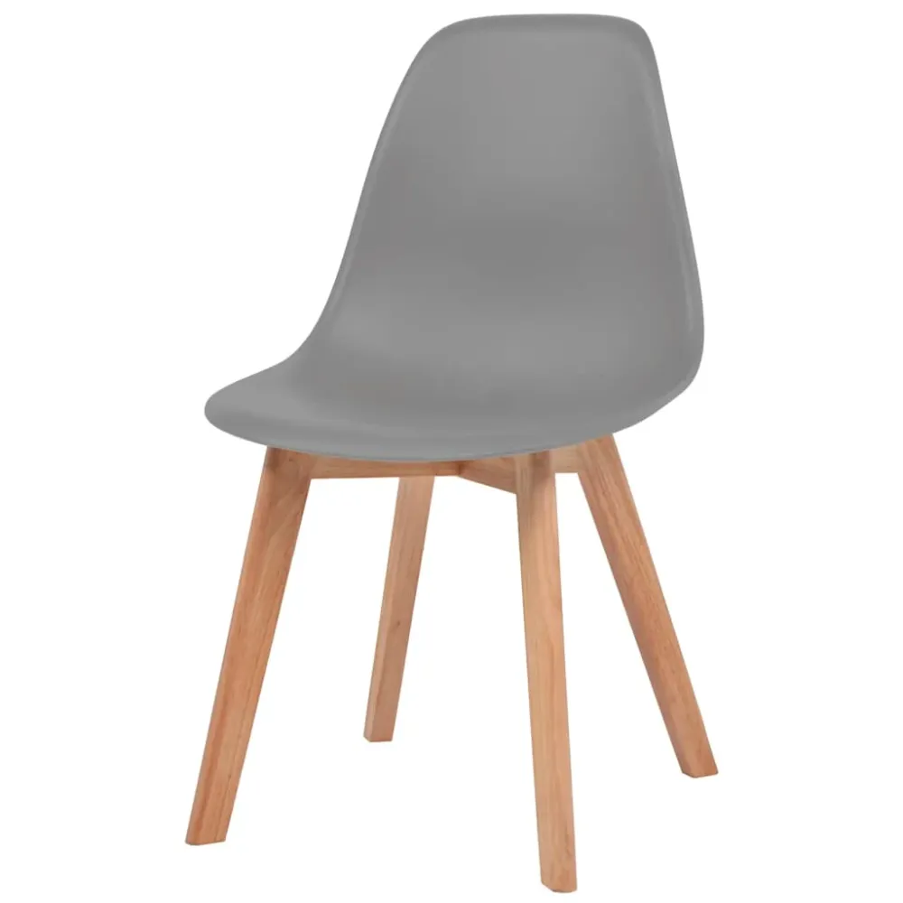 spisebordsstole 2 stk. plastik grå 2-Year Waterproof Warranty