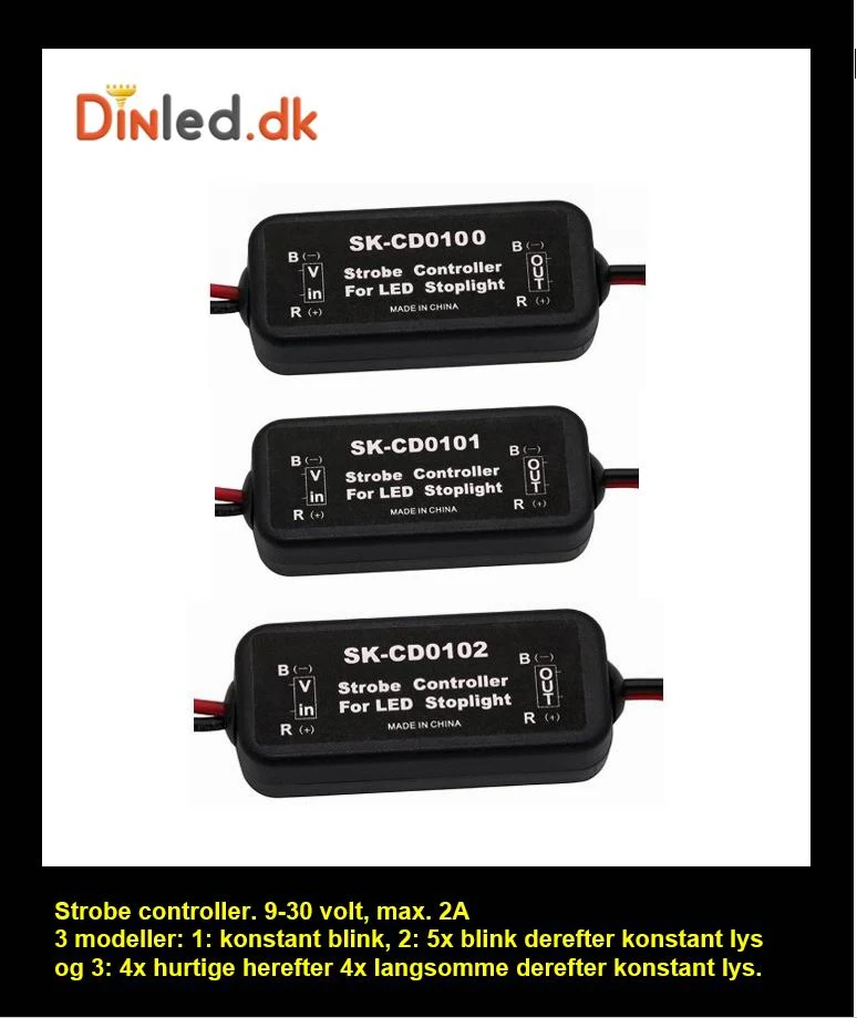 Strobe controller 9-30 volt 2A