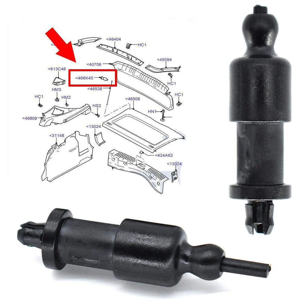 2x til Ford Focus MK2 Hatchback C-Max Boot Bagerste Pakkehylde String Clips Pivot