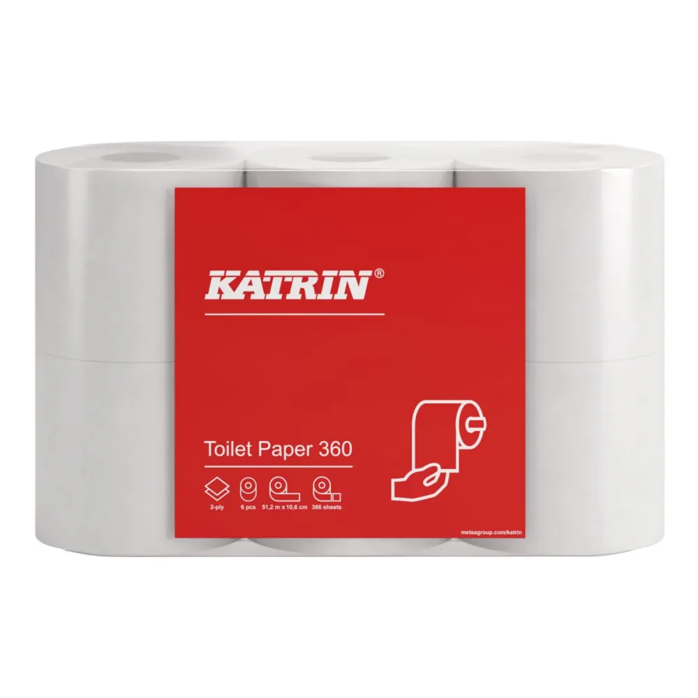Toiletpapir Katrin 2-lag 50.4 m Natur,42 rl/krt
