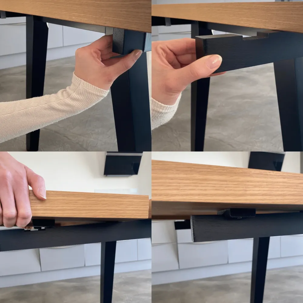 Valeria - Tillægsplader (2 Stk) Til sildebensbord i genuine egefiner
