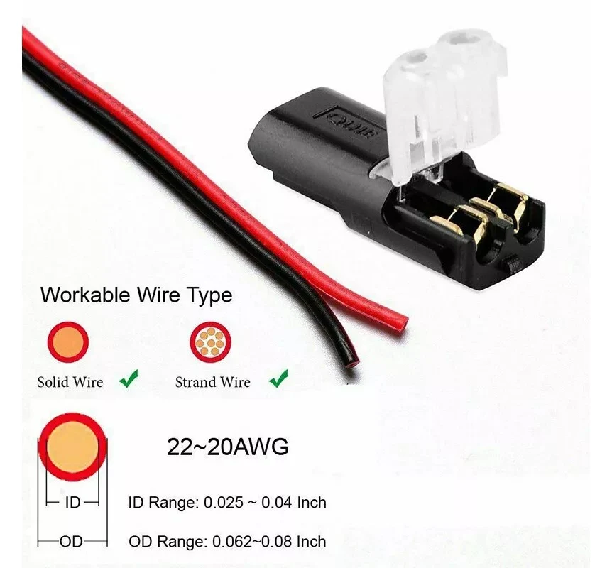 Vandtæt 2-polet stik til bil elektrisk stik lednings kabel Automotive