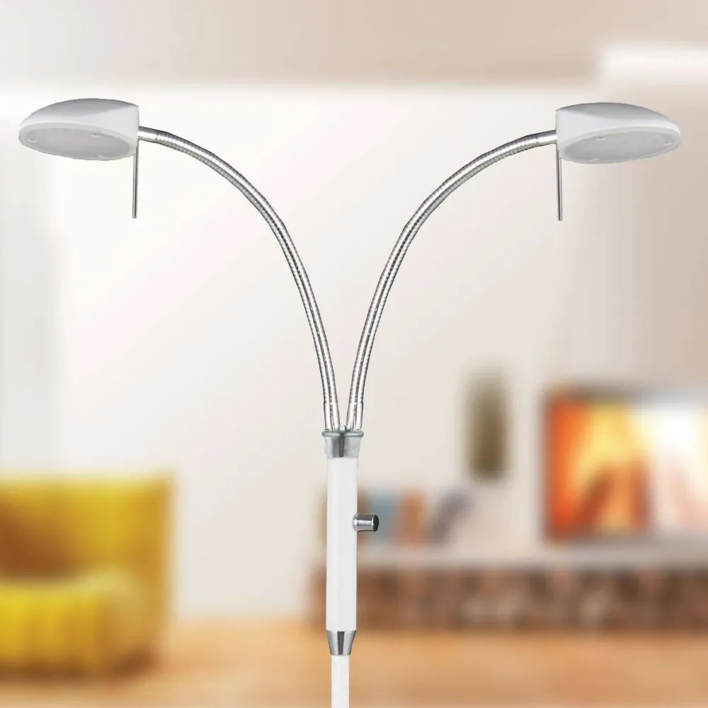 Vegas Gulvlampe LED Alabast 2 arme - Halo Design
