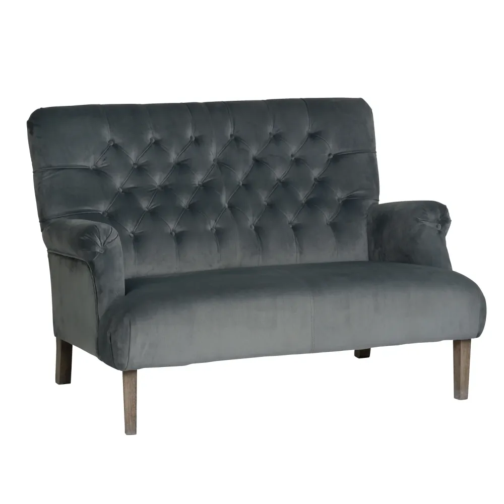 Velour sofa - Eton - 2 personer Transom Mount Beige