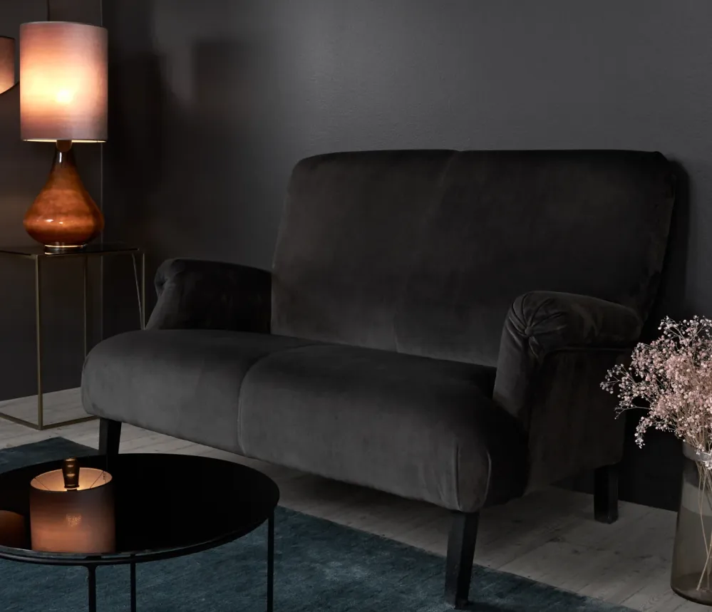 Velour sofa - Eton - 2 personer Transom Mount Beige